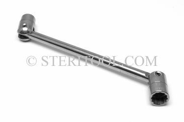 #22134 - 1/4" x 5/16" Stainless Steel Swivel Wrench. wrench, swivel, flex head, spanner, socket, stainless steel